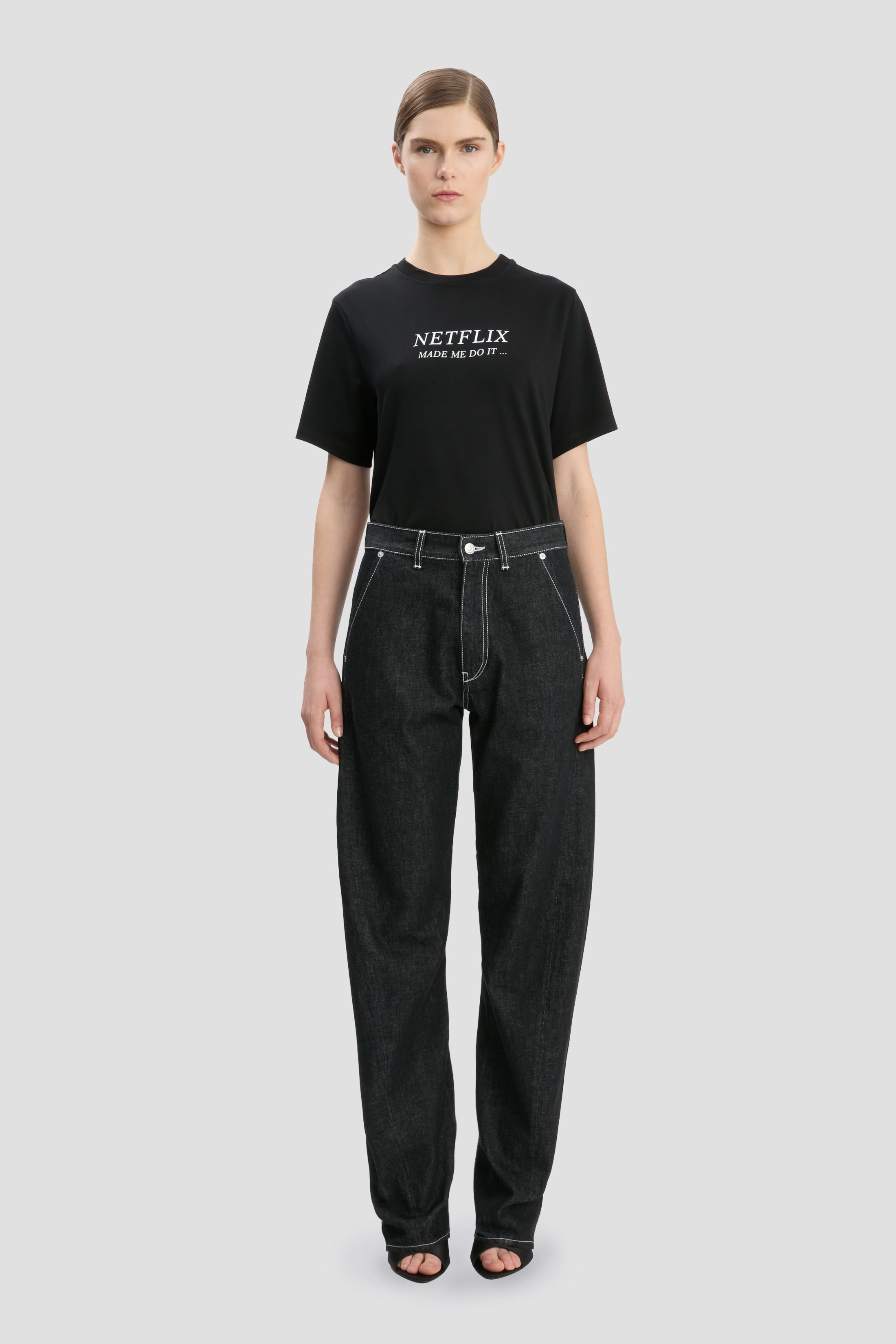 Slogan Tee In Black Made Me Do It - 2
