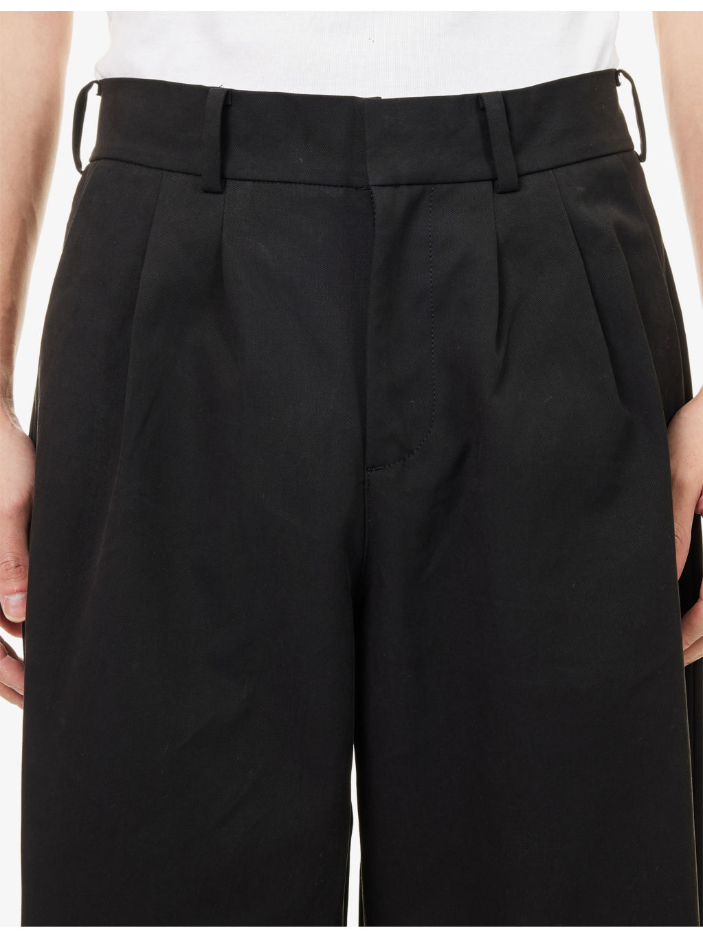 Dinch Wide-Leg Cotton Trousers - 5