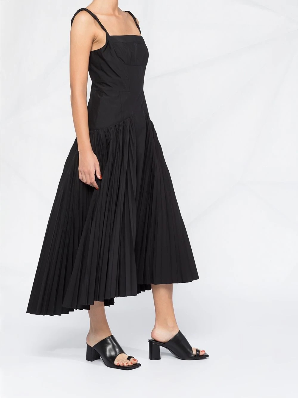 high-low pleated dress - 6