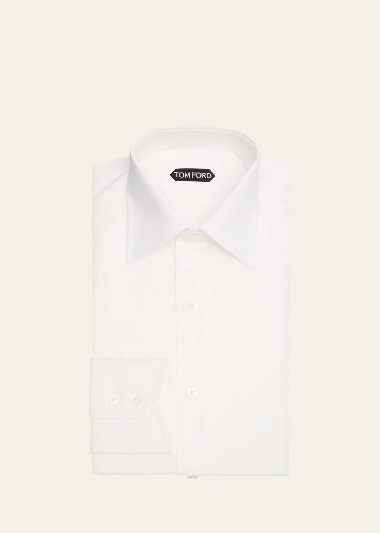 Men's Cotton Point-Collar Dress Shirt - 1