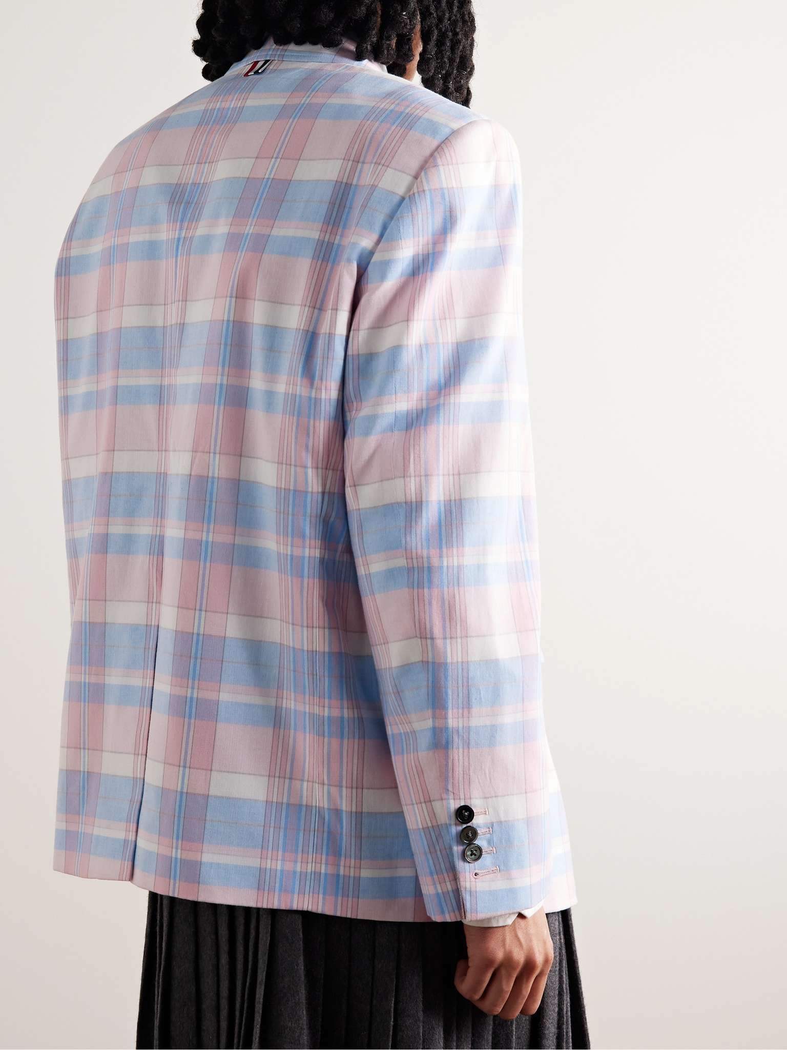 Checked Cotton Blazer - 4