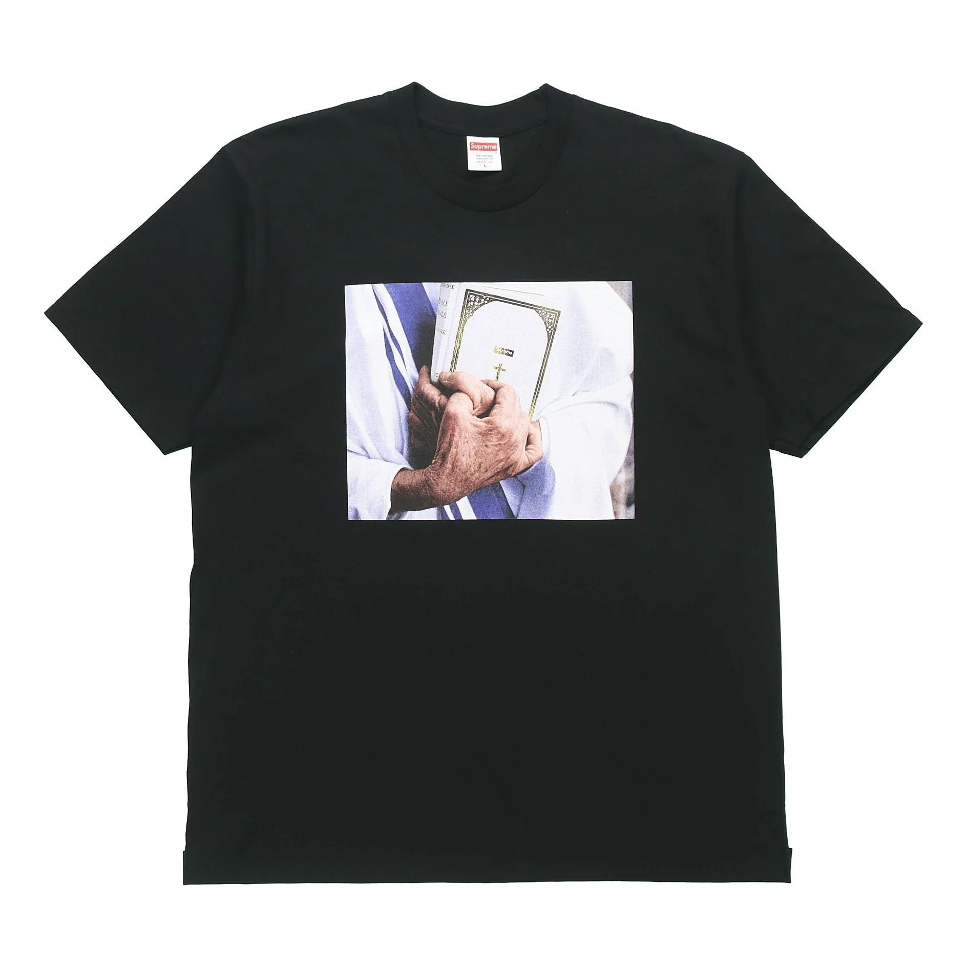 Supreme Week 7 Bible Tee Printing Short Sleeve Unisex Black SUP-FW19-729 - 1