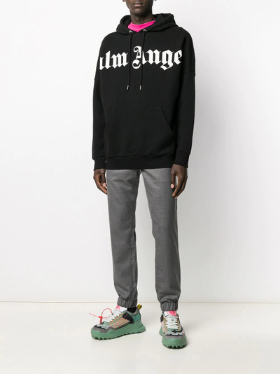 Palm Angels logo print oversized hoodie outlook