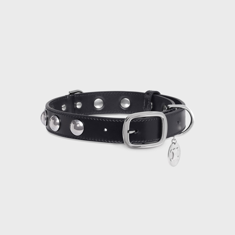 CELINE Wide Medium Dog Collar in Smooth Calfskin with Studs outlook