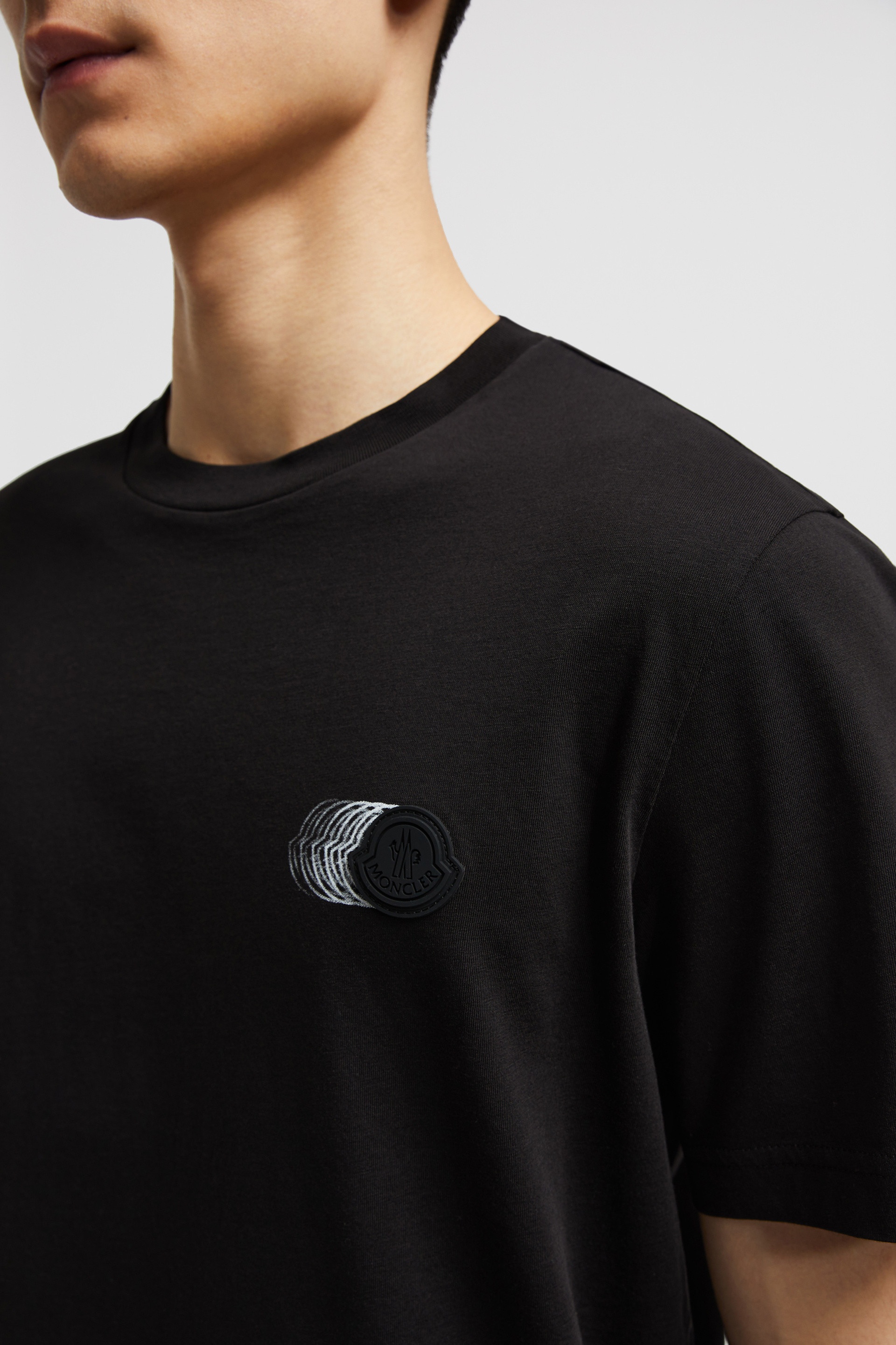 Faded Logo Motif Cotton T-Shirt - 6