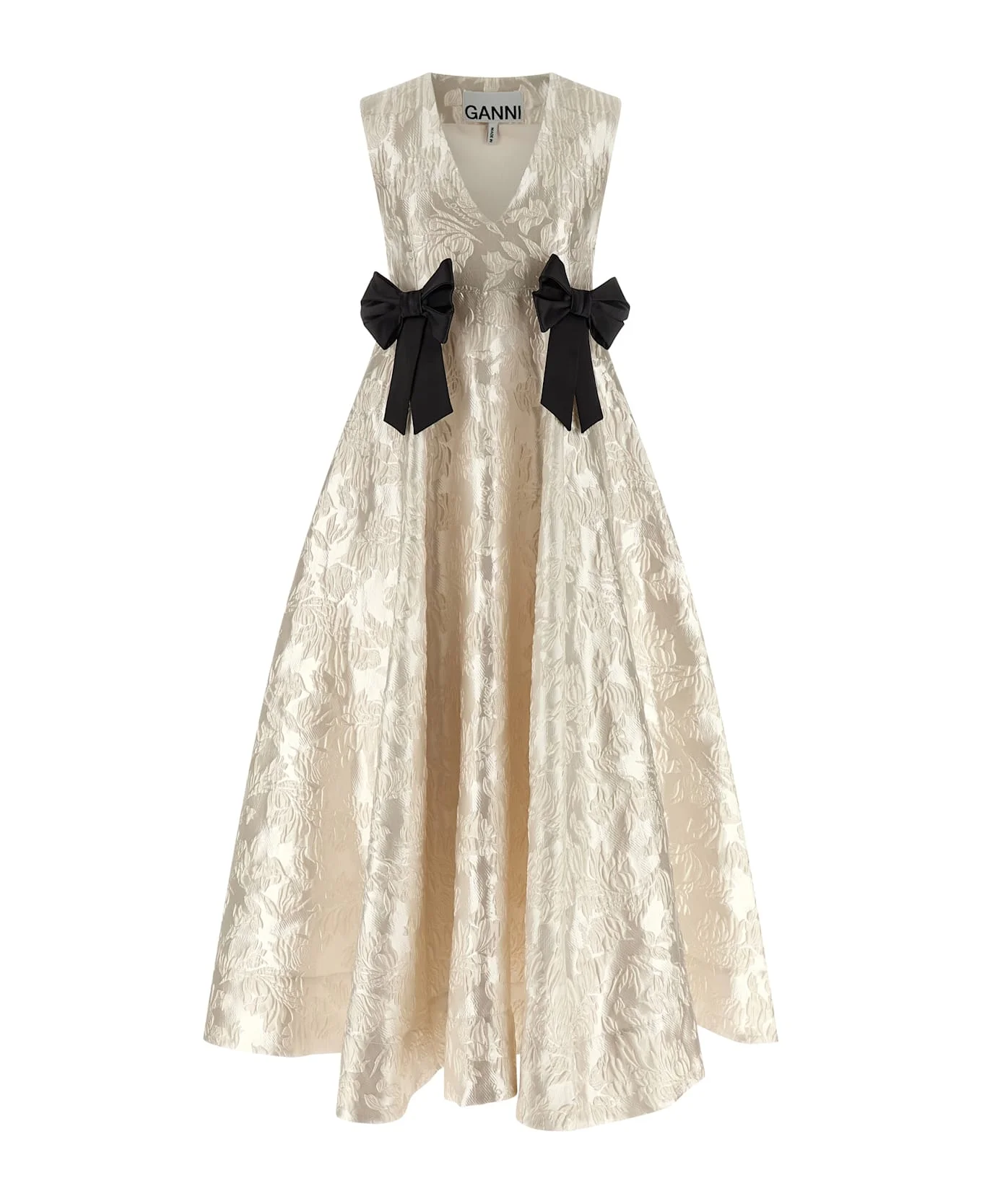 'cloque V-neck' Dress - 1