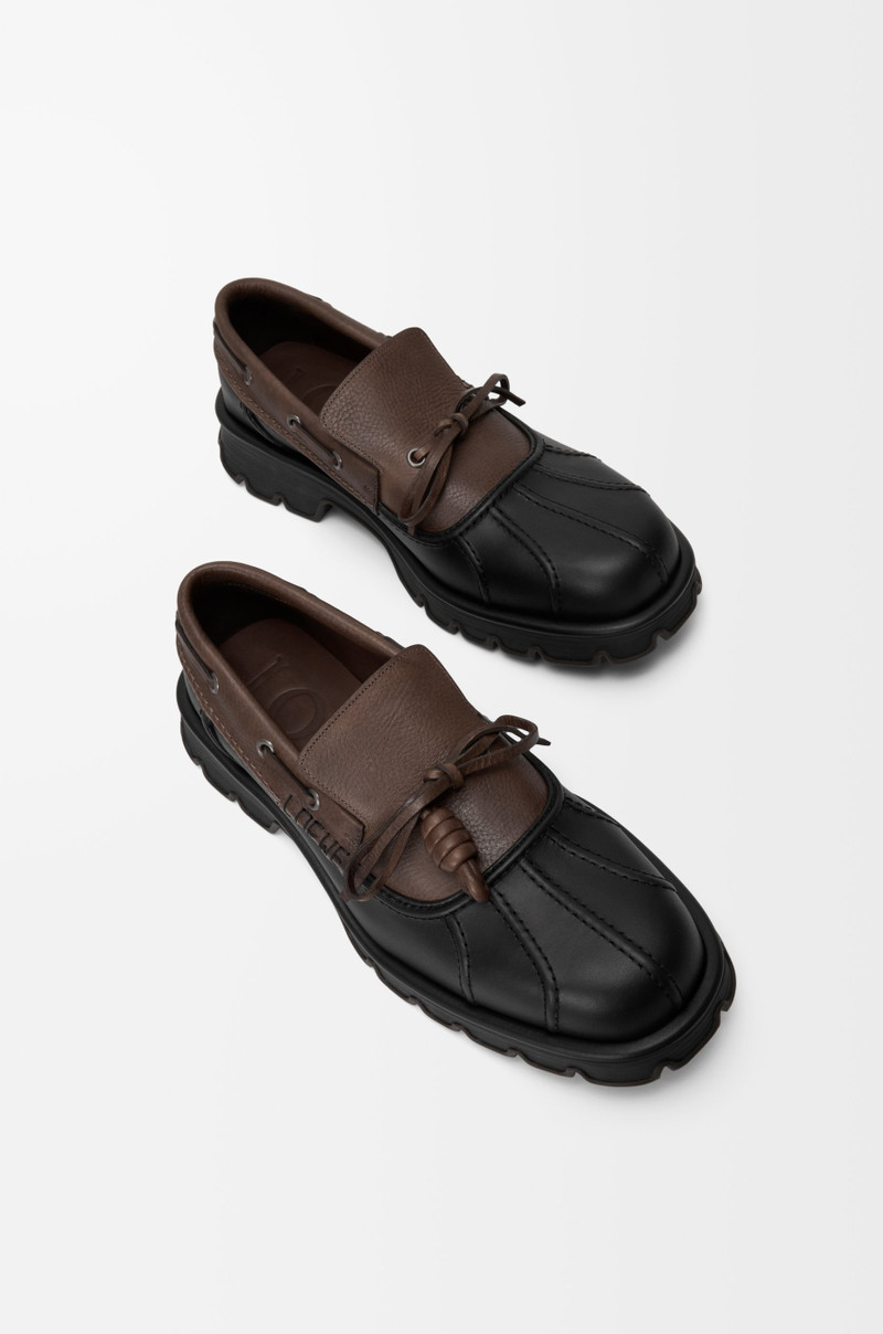 Bobby derby in calfskin and vegetable-tanned calfskin 4