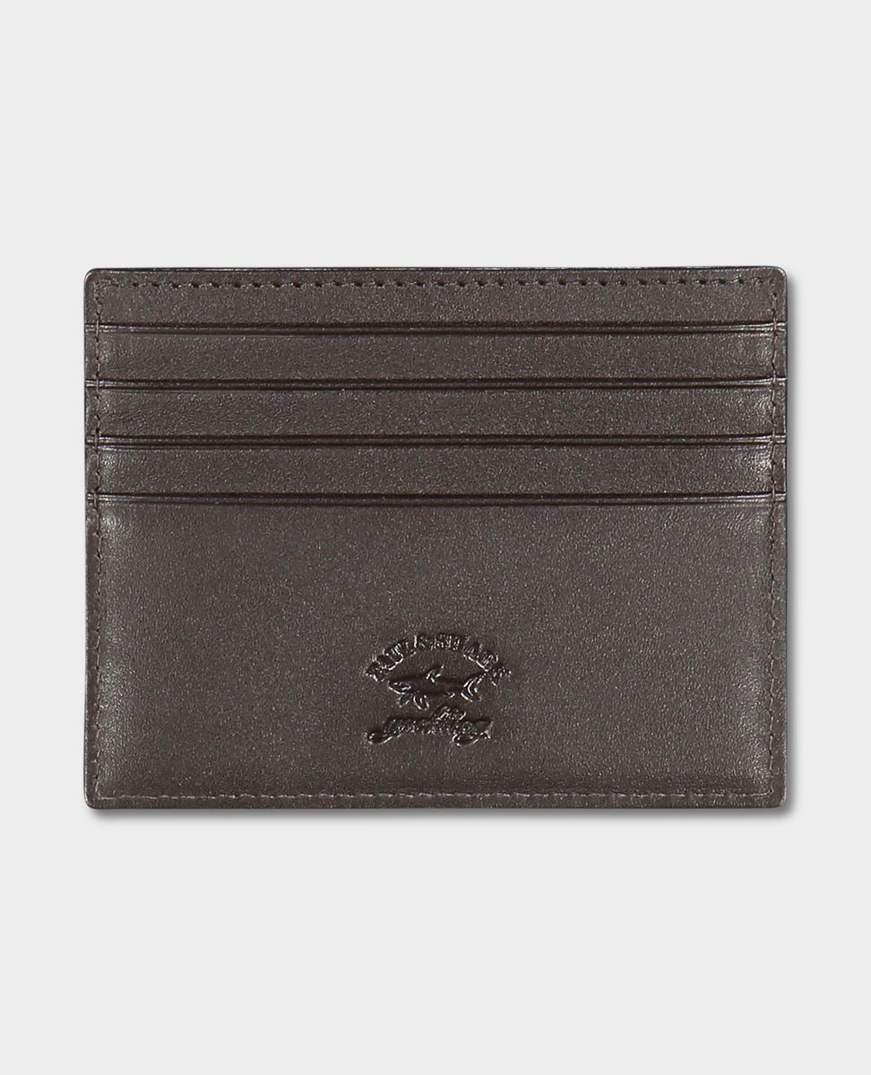 Leather and recycled fabric Cardholder - 1