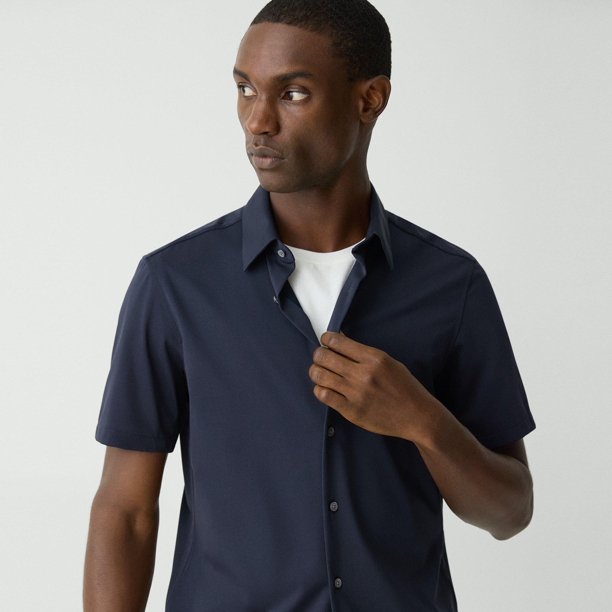 Irving Short-Sleeve Shirt in Structure Knit - 5