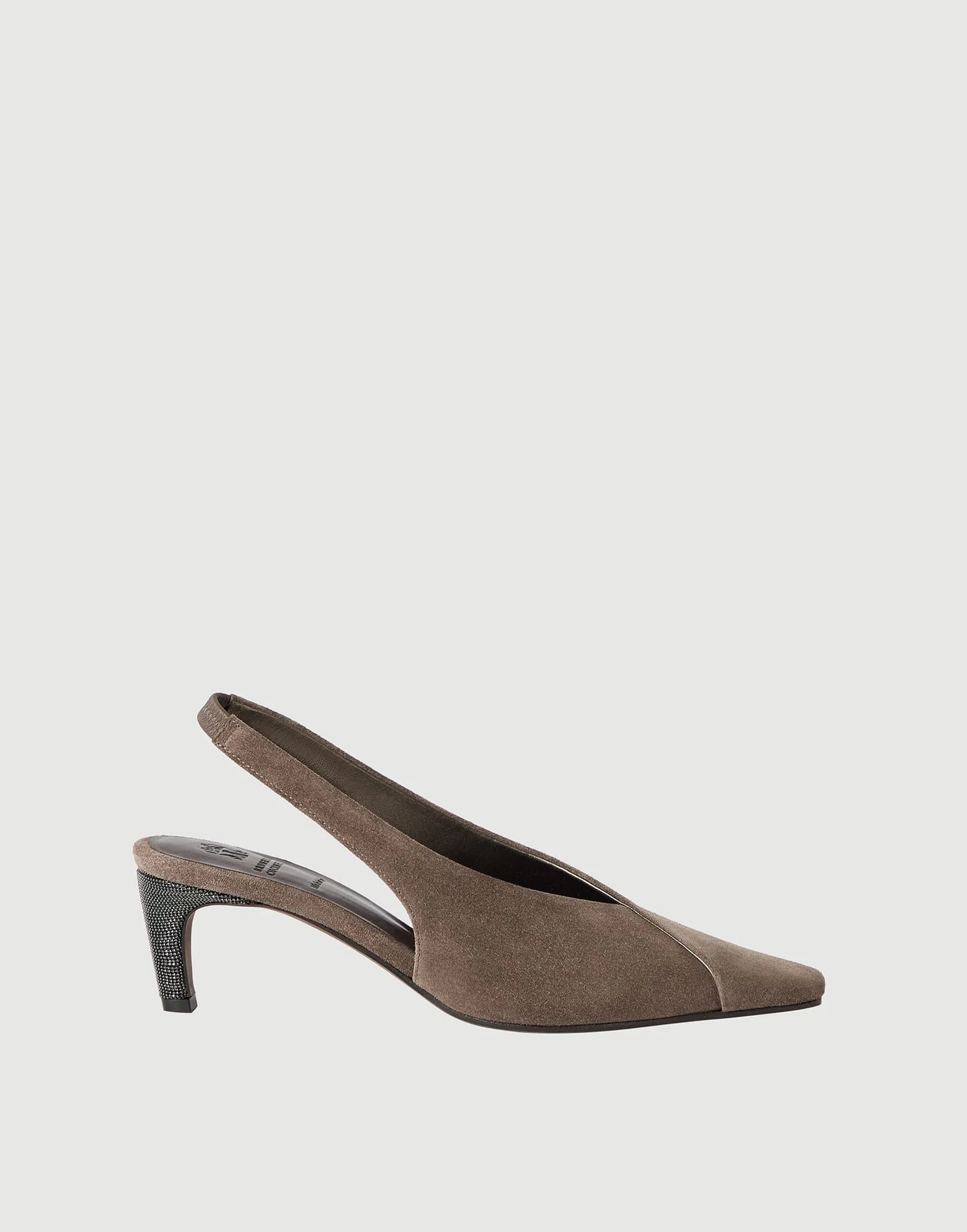 Suede city slingbacks with precious heel - 1