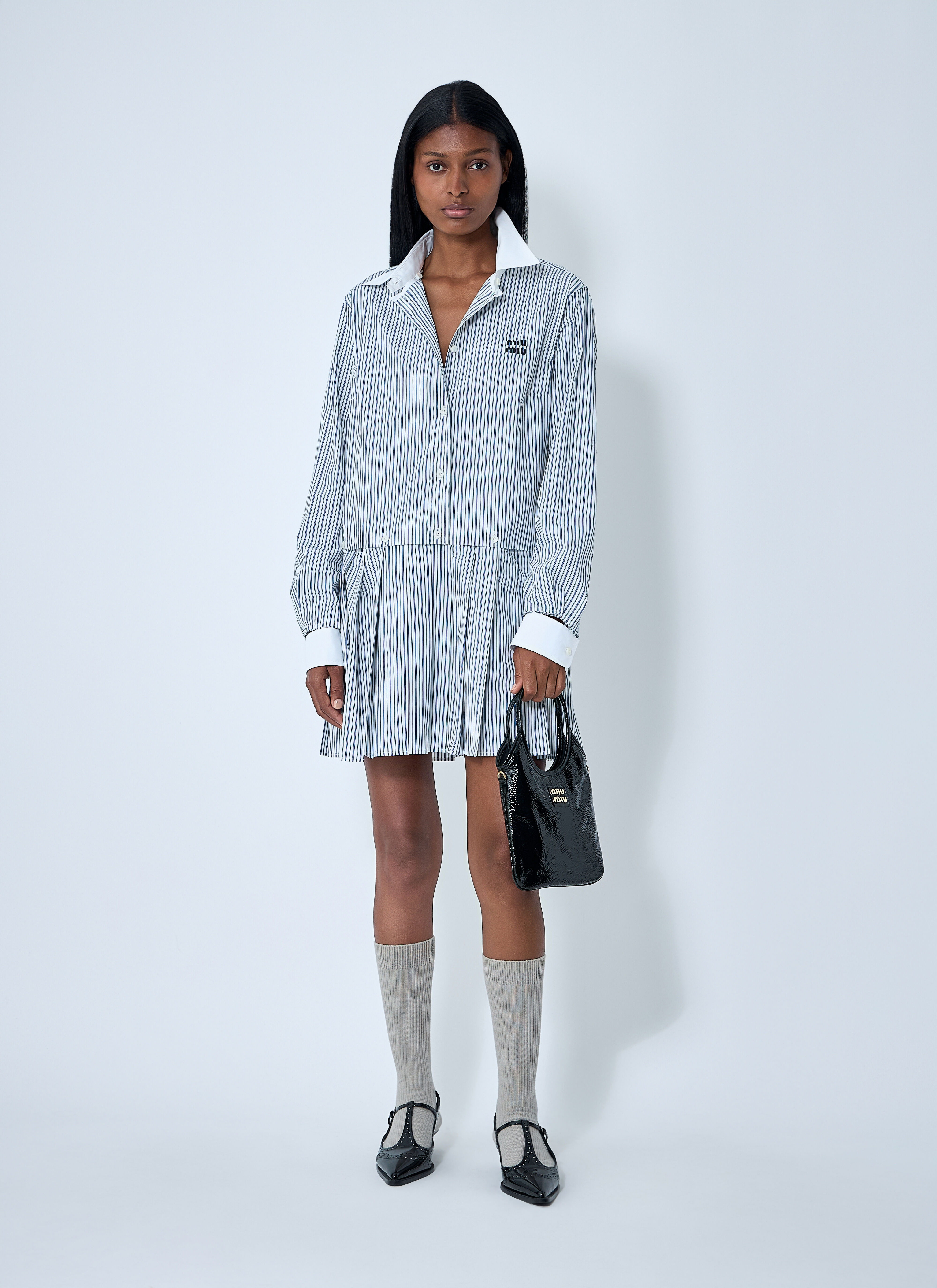 Striped Pleated Dress - 2