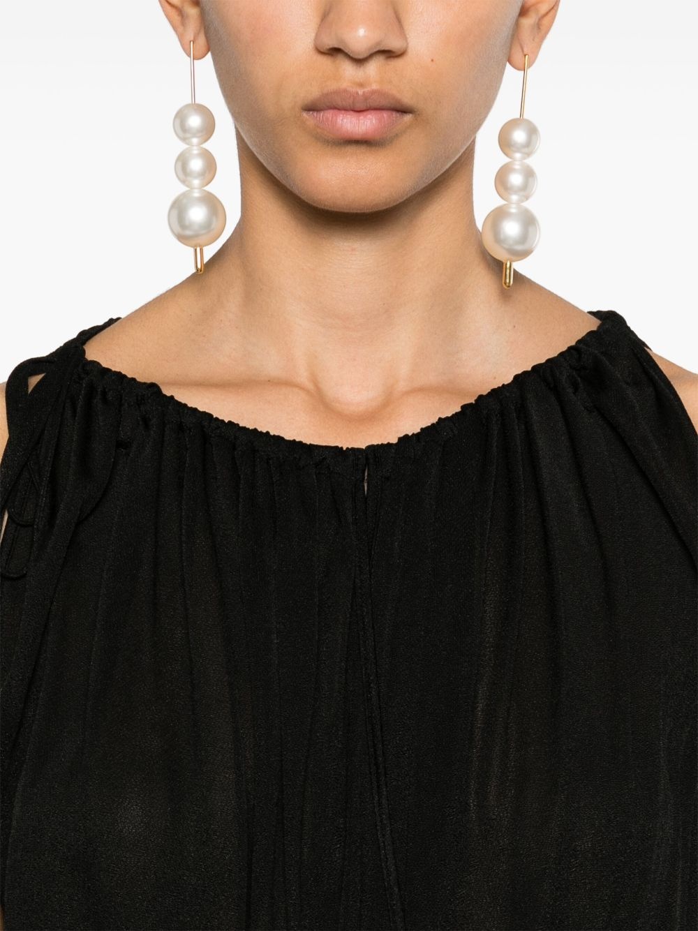 draped-detail maxi dress - 5