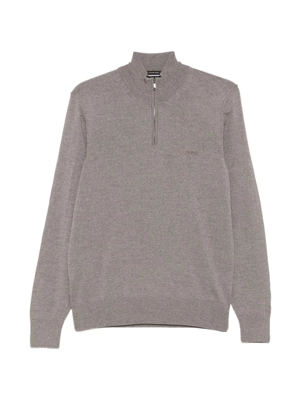 quarter-zip knitted sweater - 1