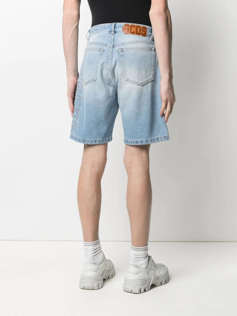 logo-patch denim shorts 4