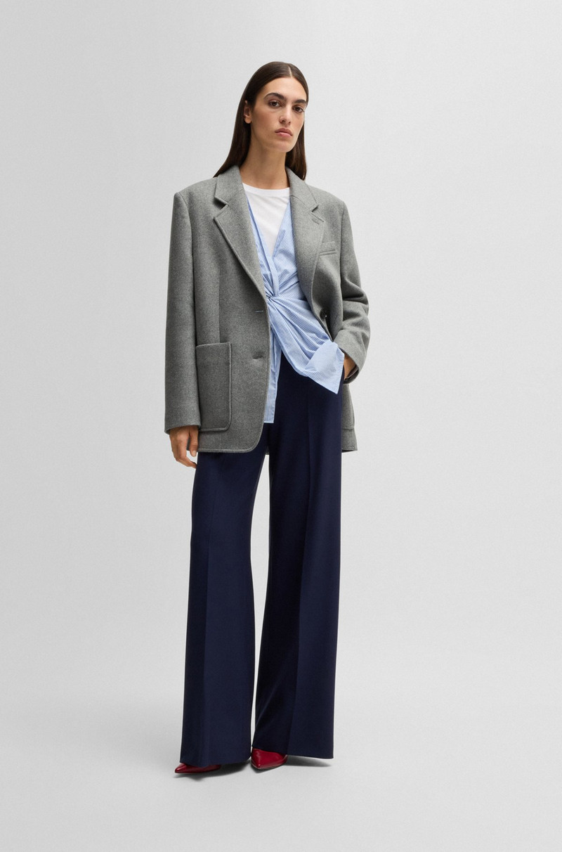 BOSS OVERSIZE-FIT BLAZER IN MELANGE WOOL outlook