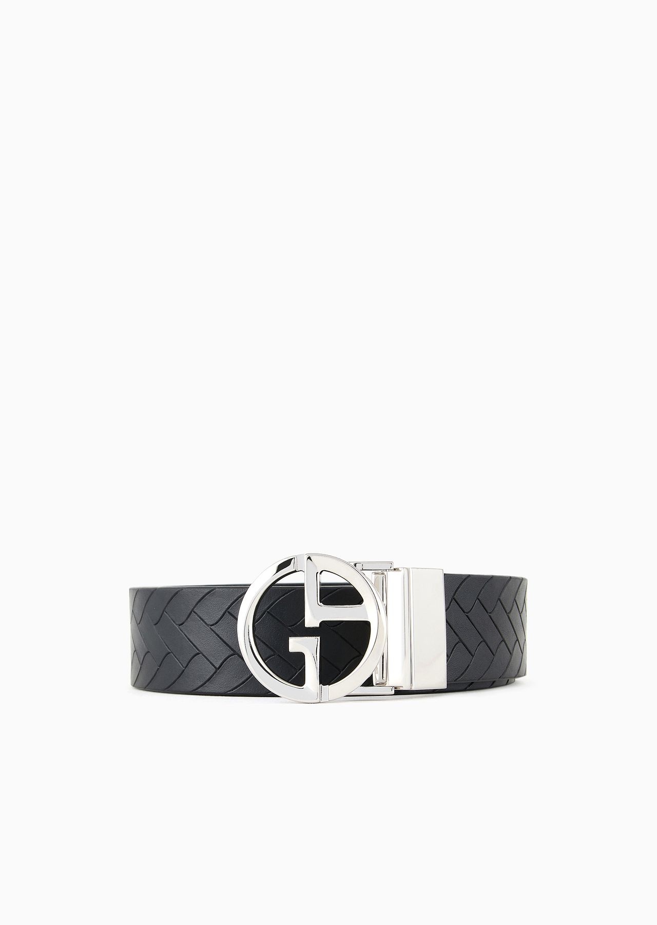 Belt in weave-print leather - 1