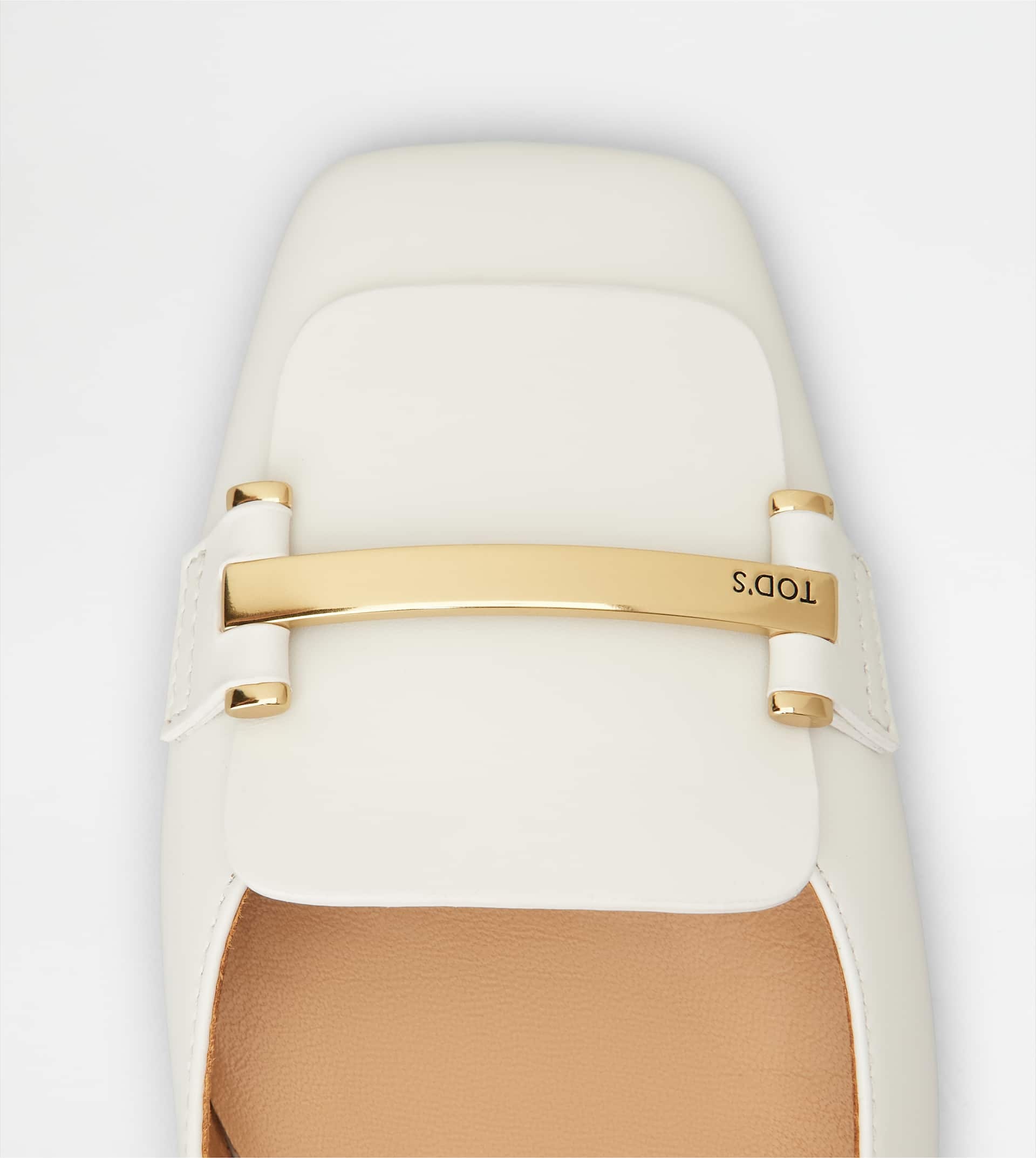 PUMPS IN LEATHER - WHITE - 5