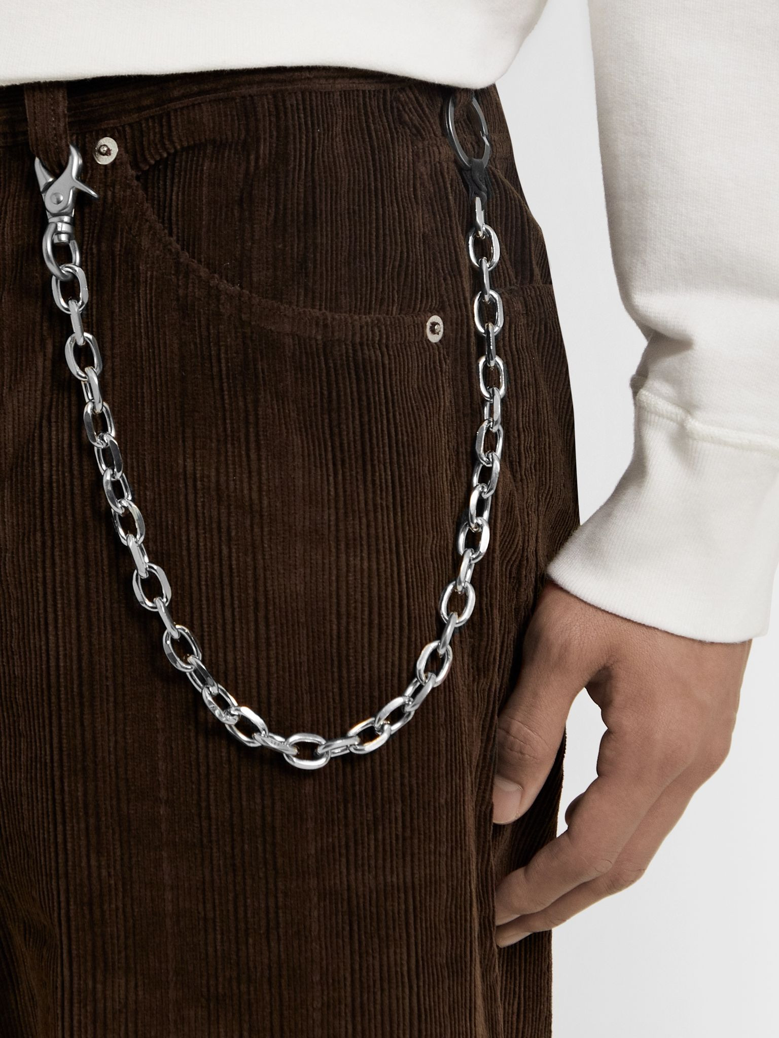 Ladon Metal Wallet Chain Silver - 6
