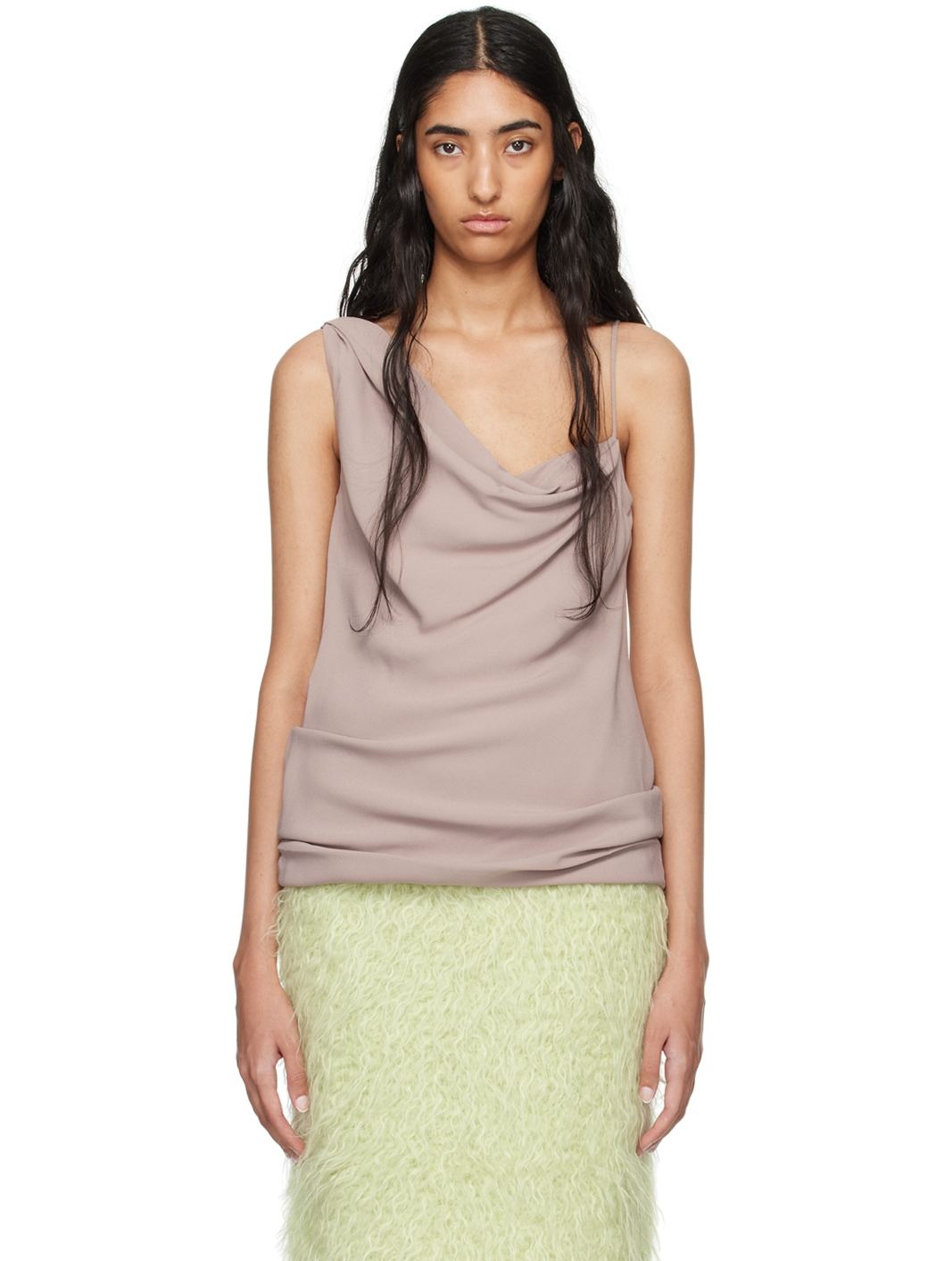 Pink Draped Top - 1