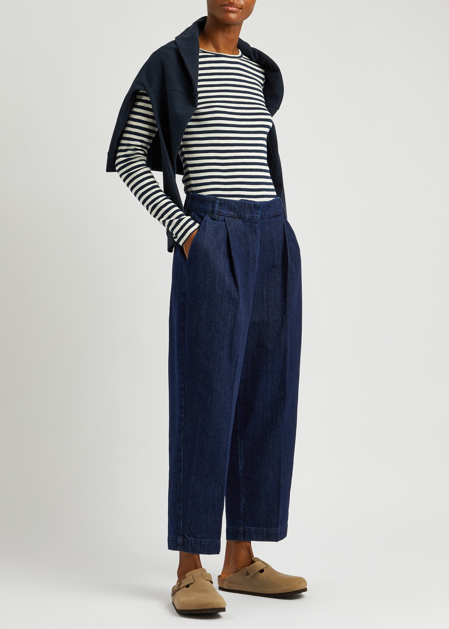 Market cropped denim trousers - 4