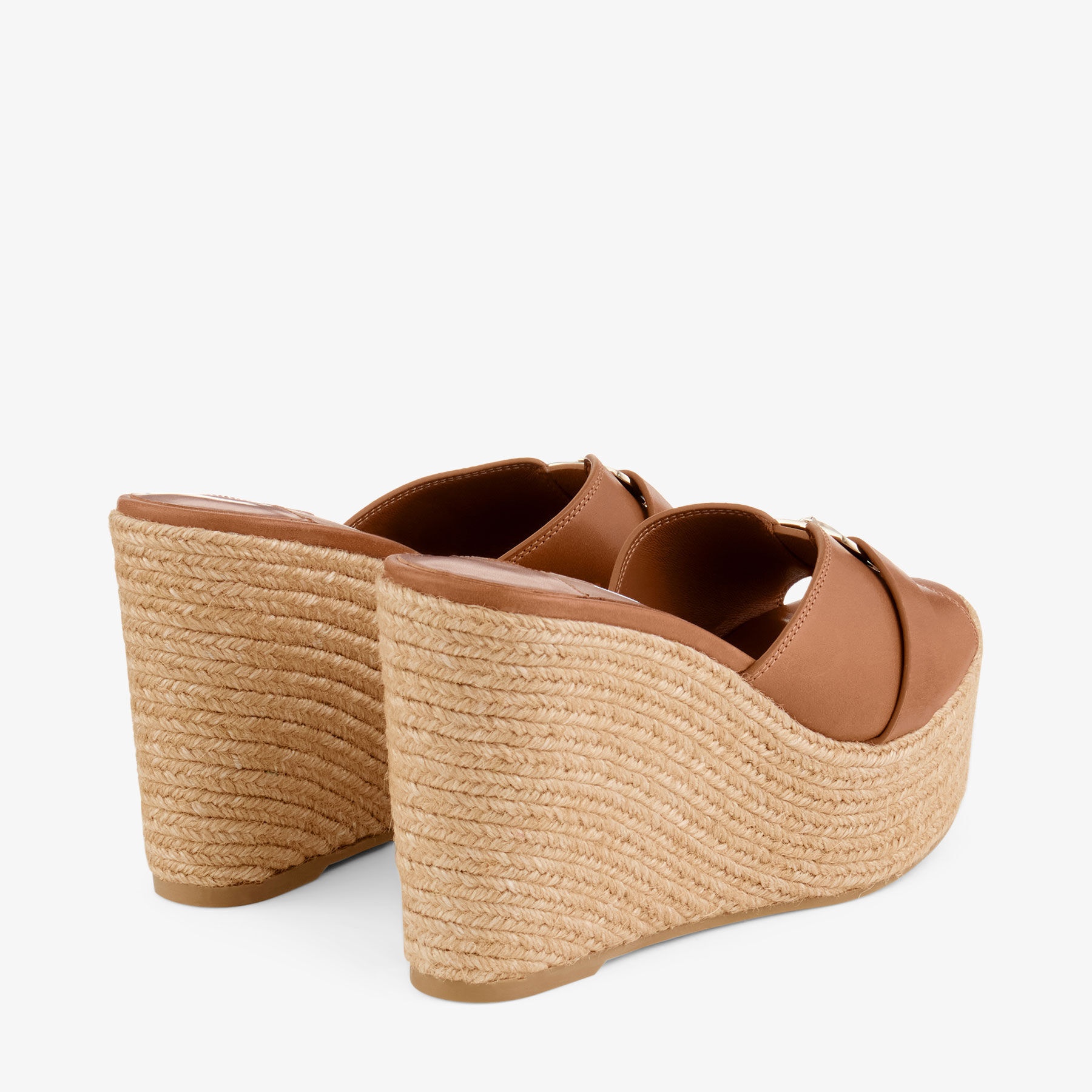 Leda Wedge 100
Tan Nappa Leather Mule Wedge - 6