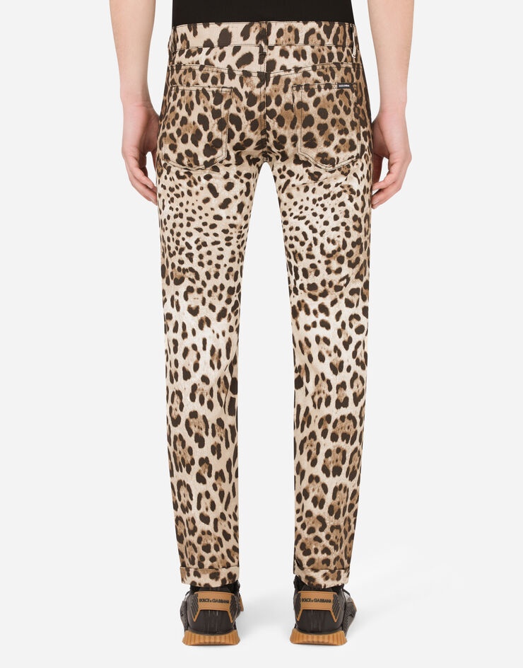 Leopard-print stretch cotton pants - 2