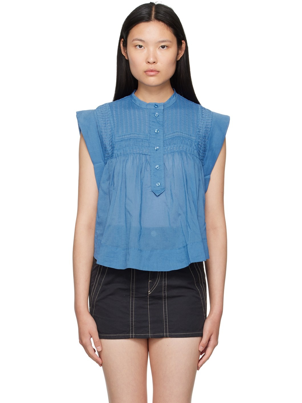 Blue Leaza Blouse - 1