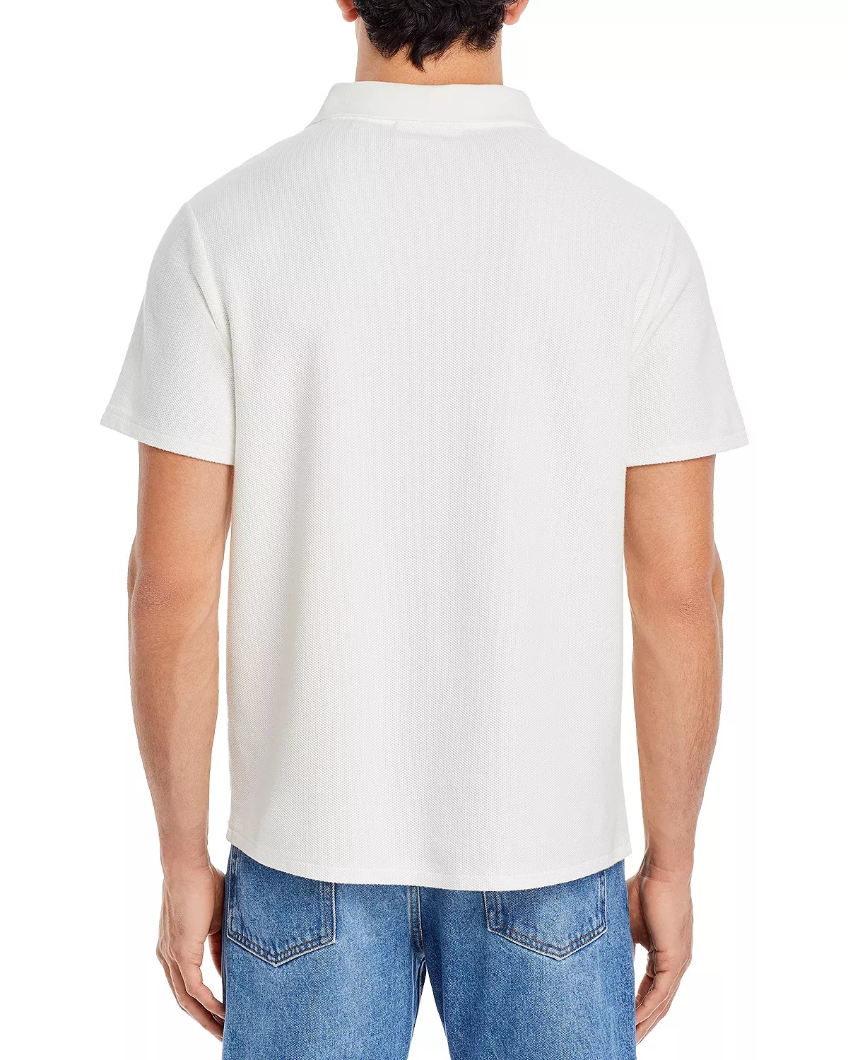 Jacquard Short Sleeve Open Collar Polo Shirt - 4