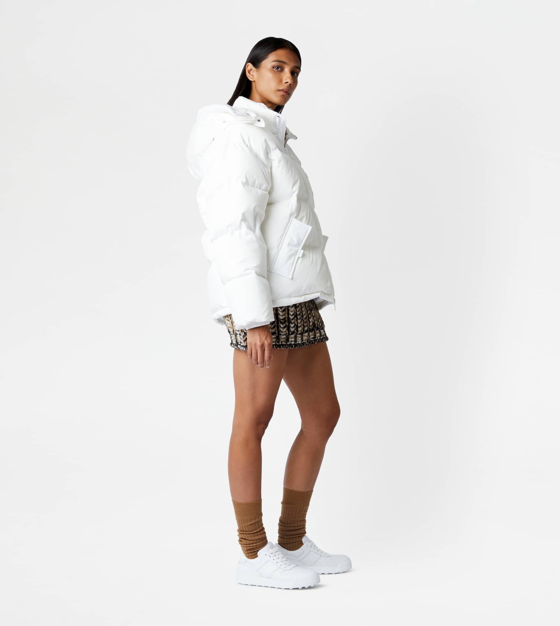 HOODED OVER DOWN JACKET - WHITE - 4