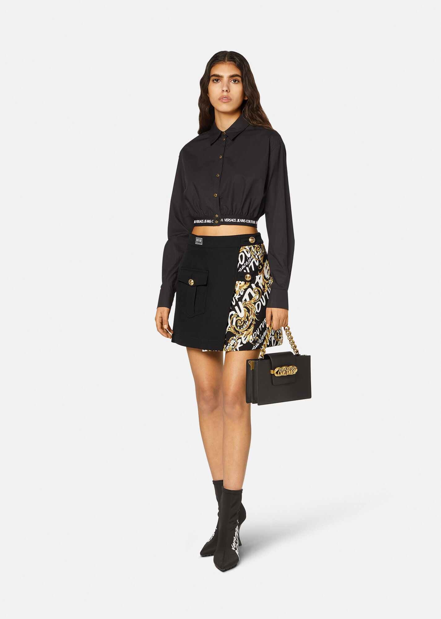 Logo Brush Couture Mini Skirt - 2