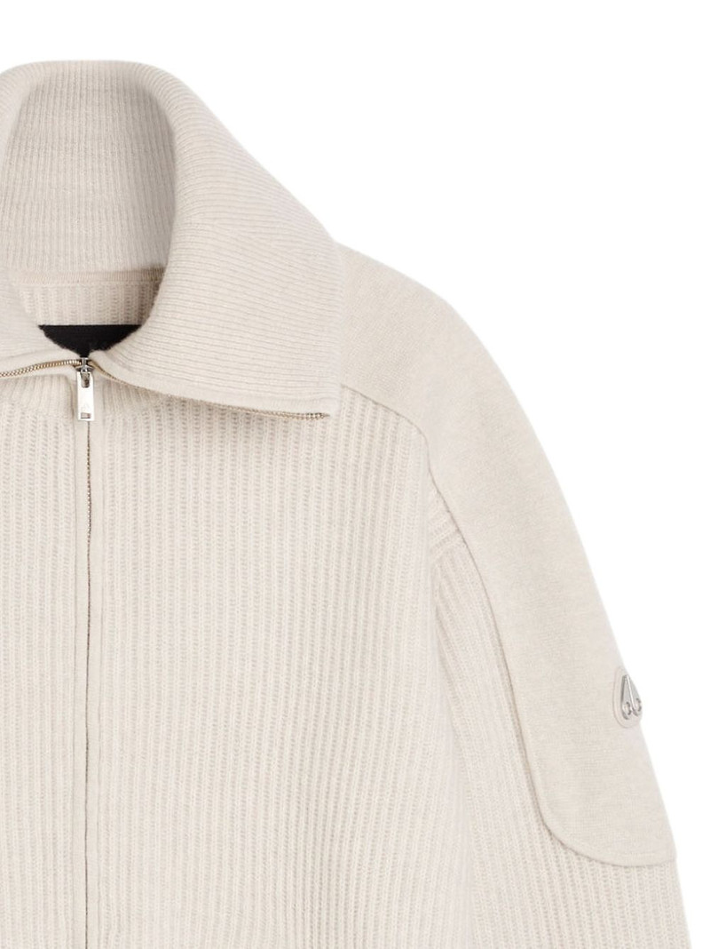 MOOSE KNUCKLES zip ribbed cardigan outlook