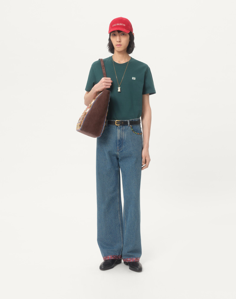 Valentino COTTON T-SHIRT WITH VLOGO PATCH outlook