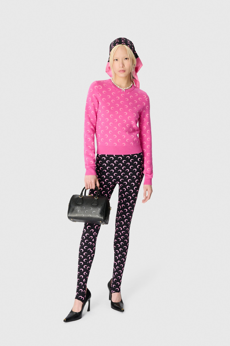 Marine Serre Moon Printed Jersey Leggings outlook