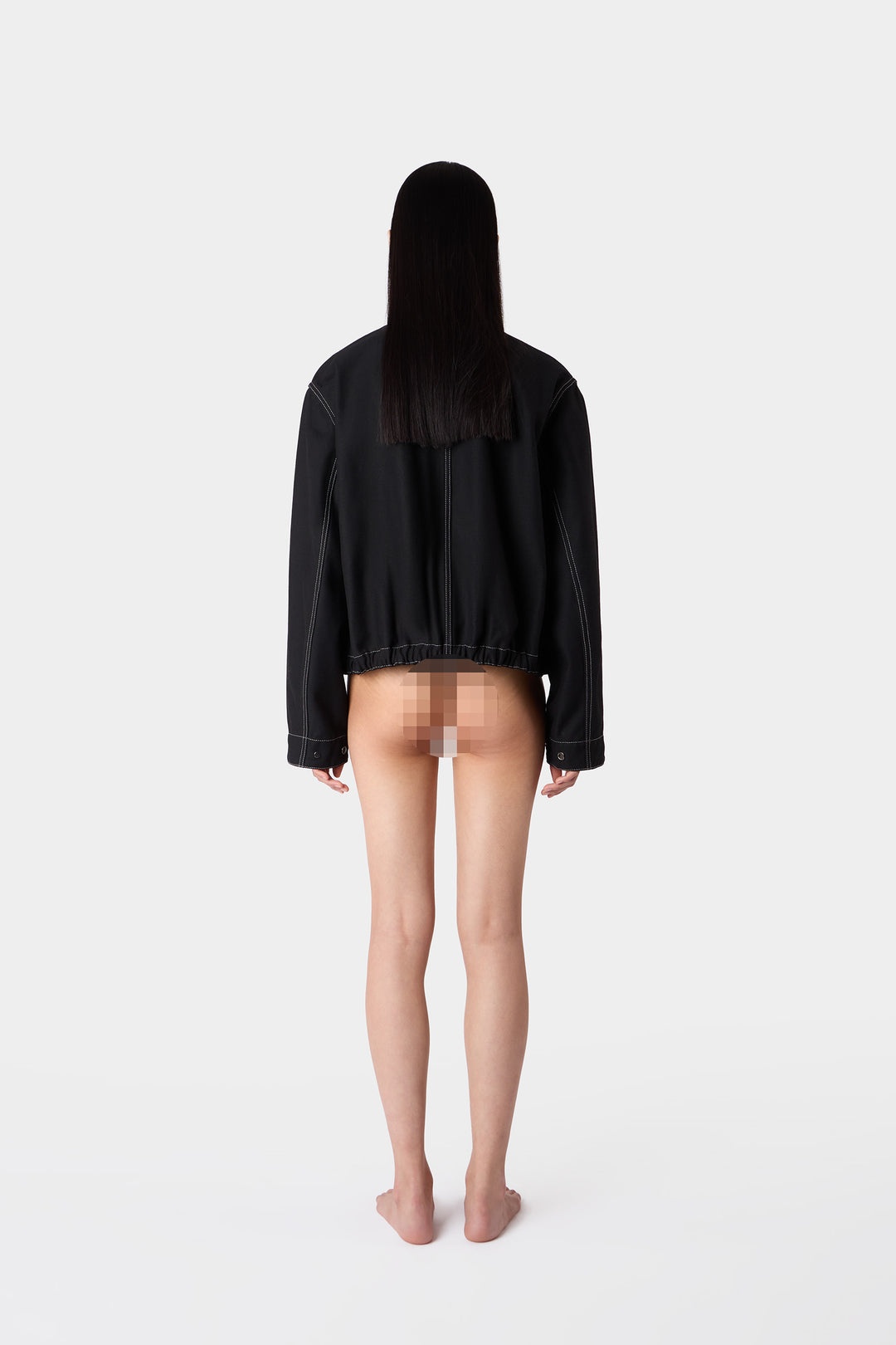 BOMBER / black & black stripes - 7