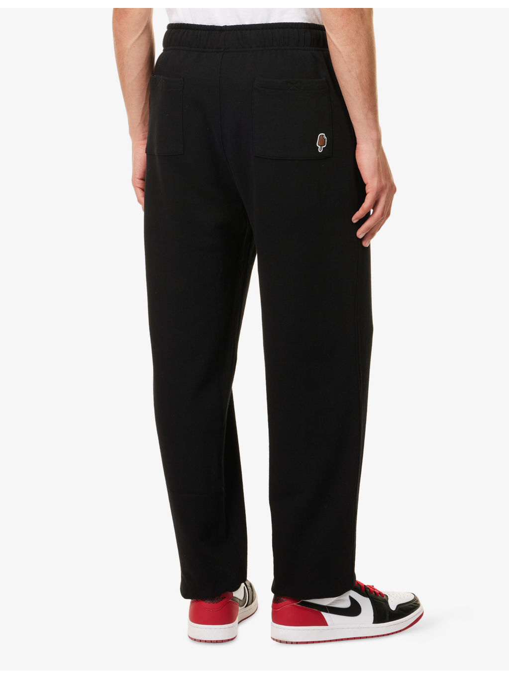 Running Dog Graphic-Print Cotton Jogging Bottoms - 4