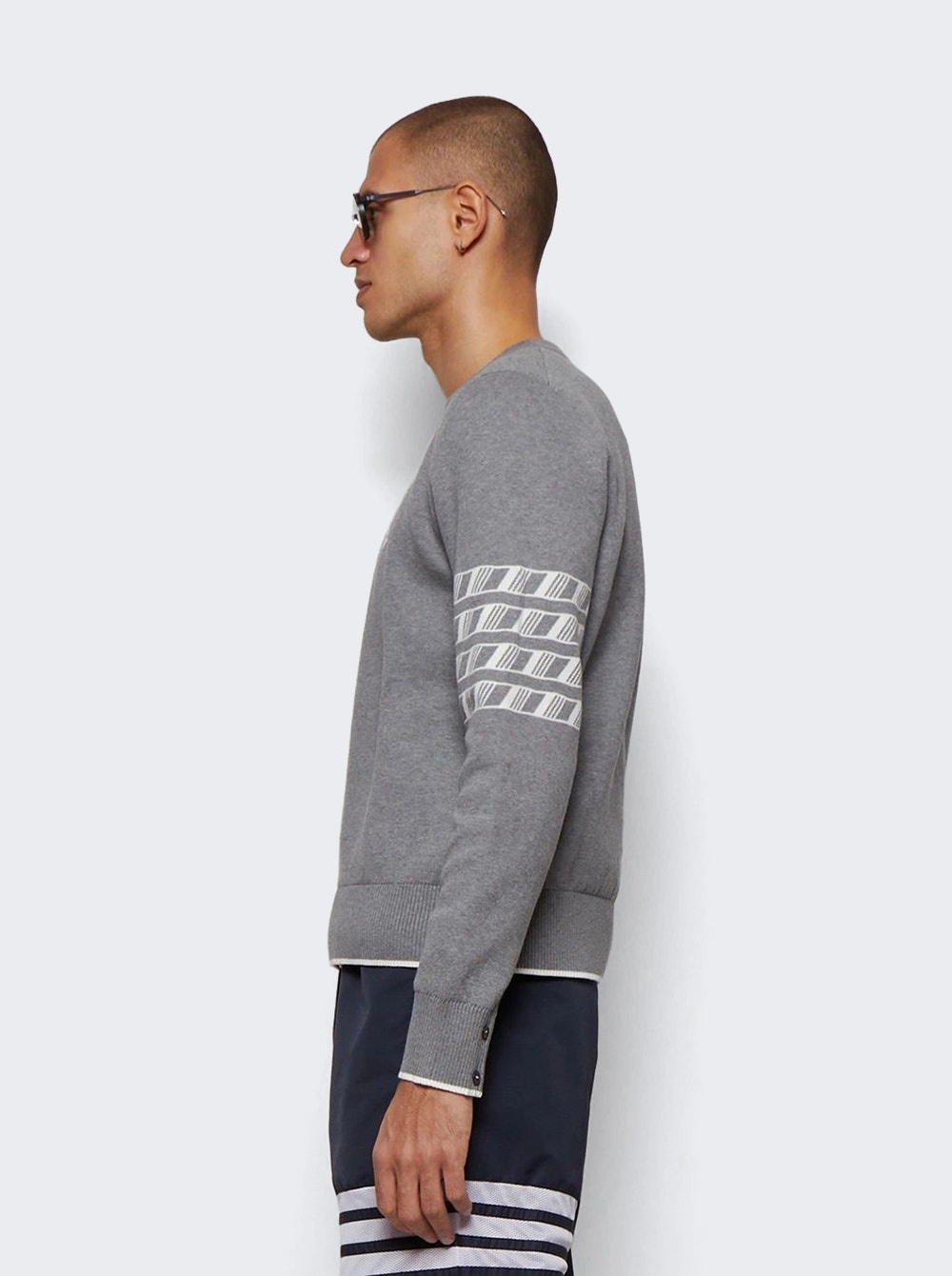 4-Bar Kite Icon Pullover Light Grey - 9