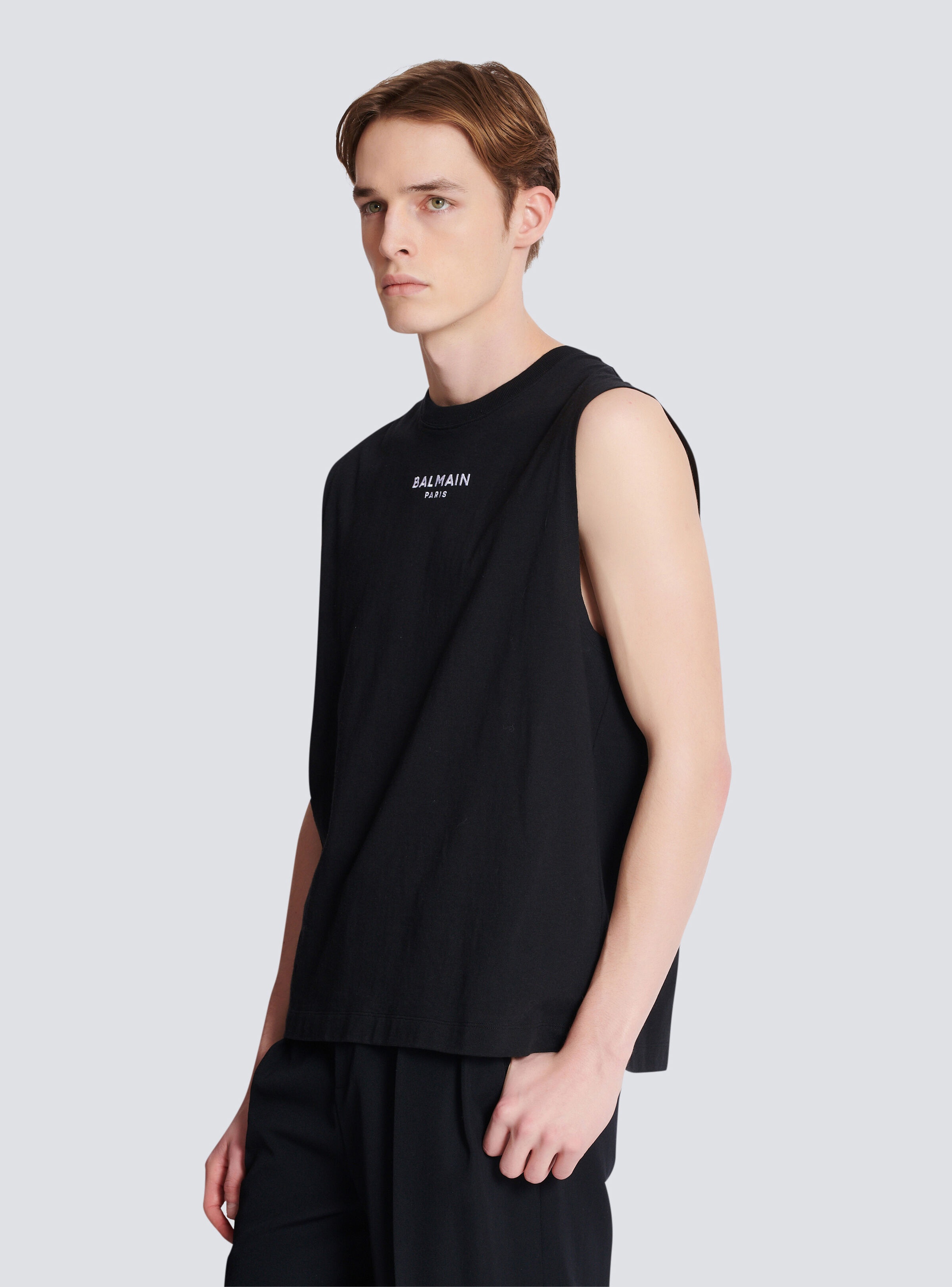 Balmain Paris embroidered vest top - 6