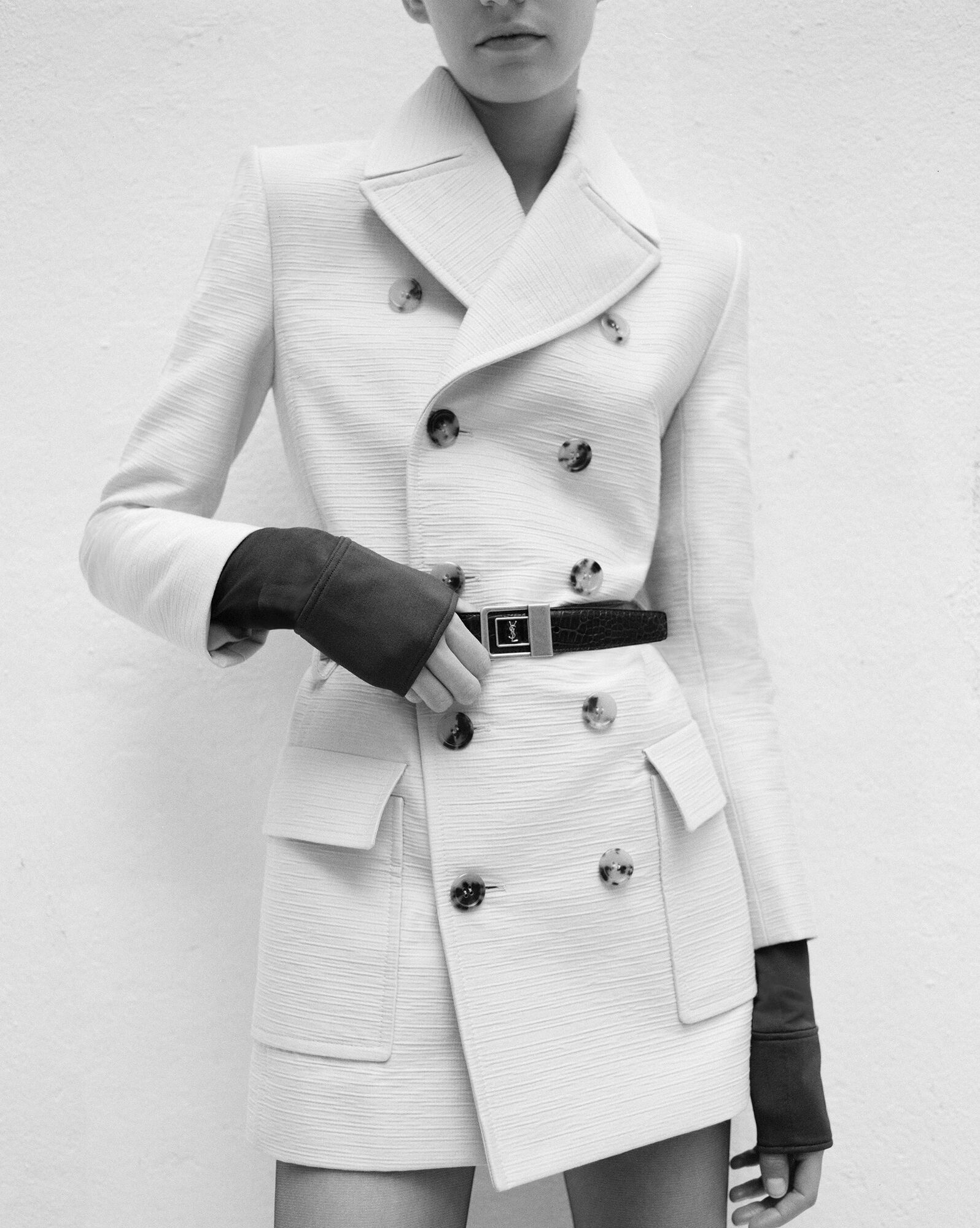 saharienne jacket in cotton and wool - 2