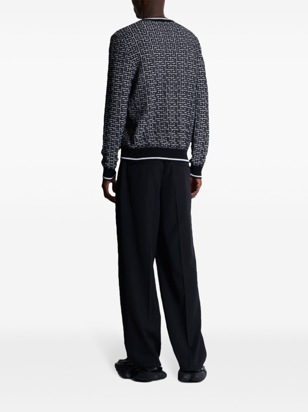 patterned-jacquard sweater - 4