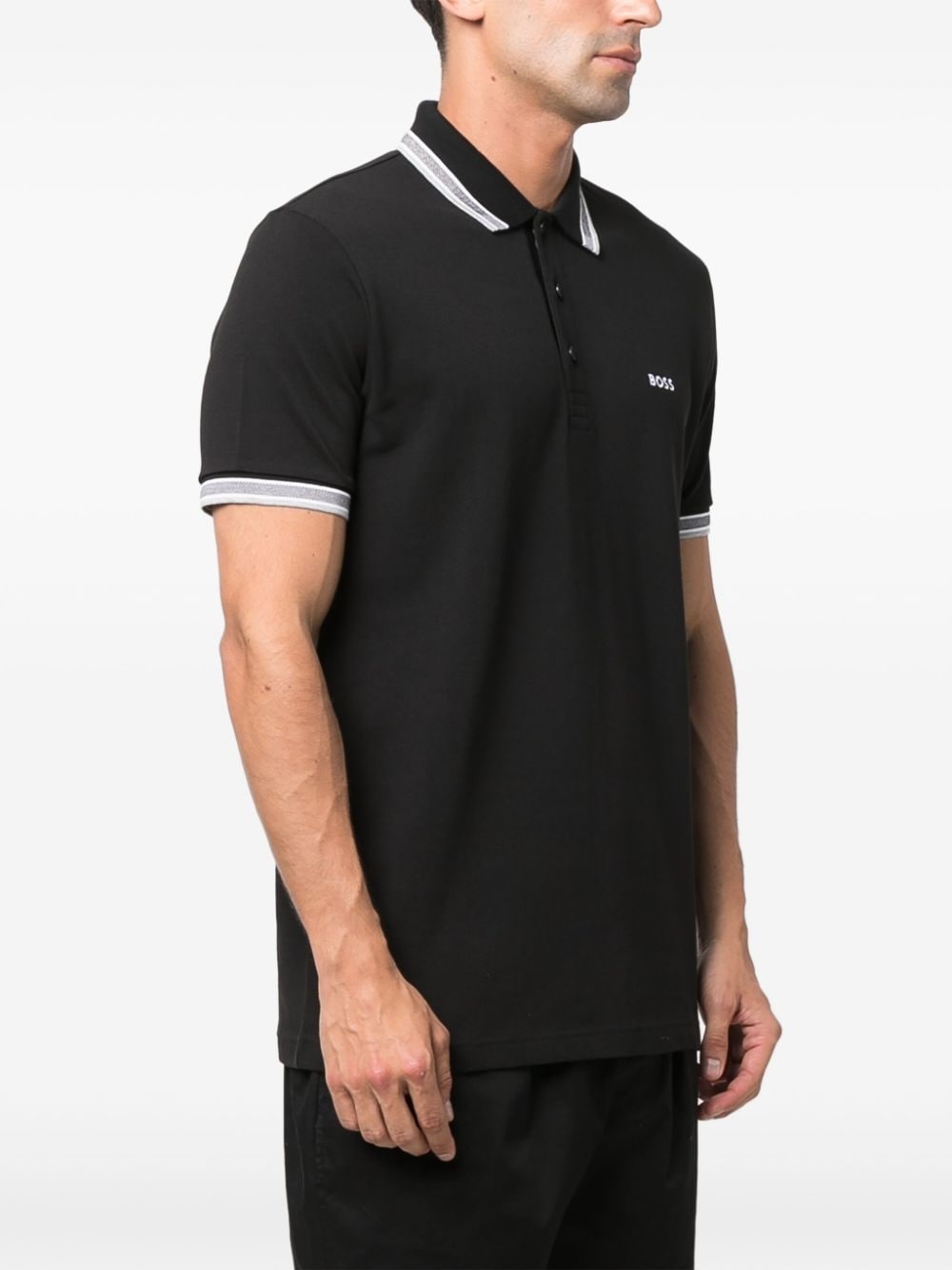 embroidered-logo cotton polo shirt - 3