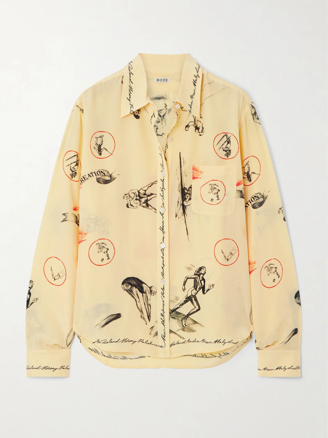 Games Printed Silk-voile Shirt - 1