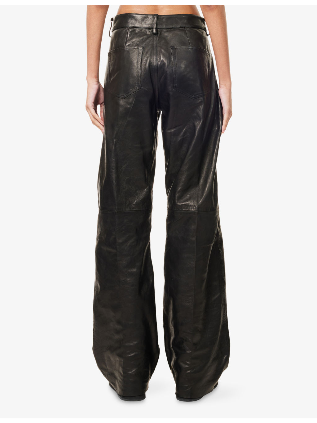Geth Wide-Leg Coated-Denim Jeans - 4