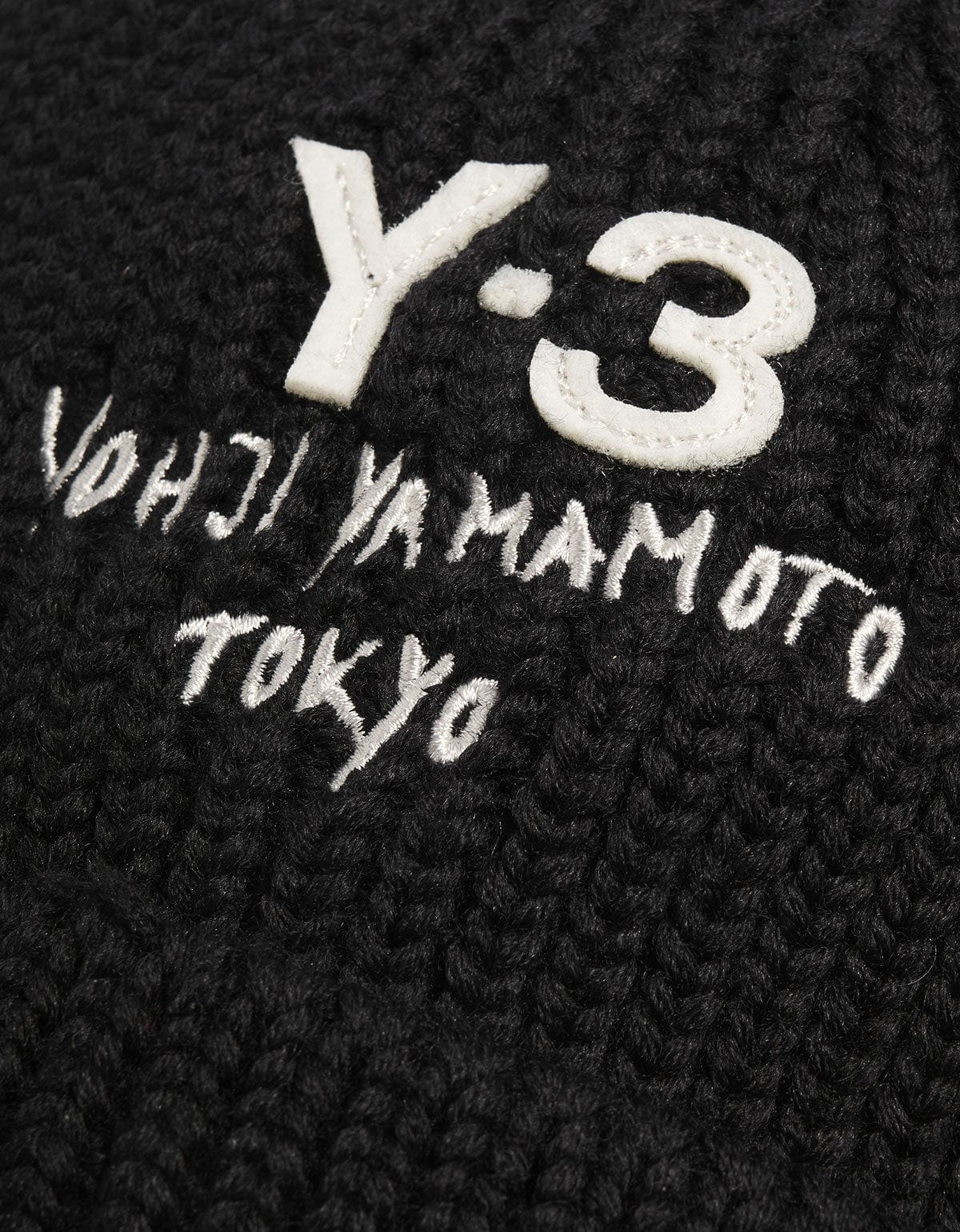Y-3 Chunky Knit Beanie Hat - 3