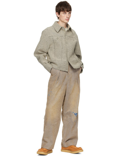 ADER error Beige Distressed Trousers outlook