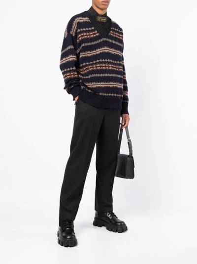 Raf Simons fairisle knit jumper outlook