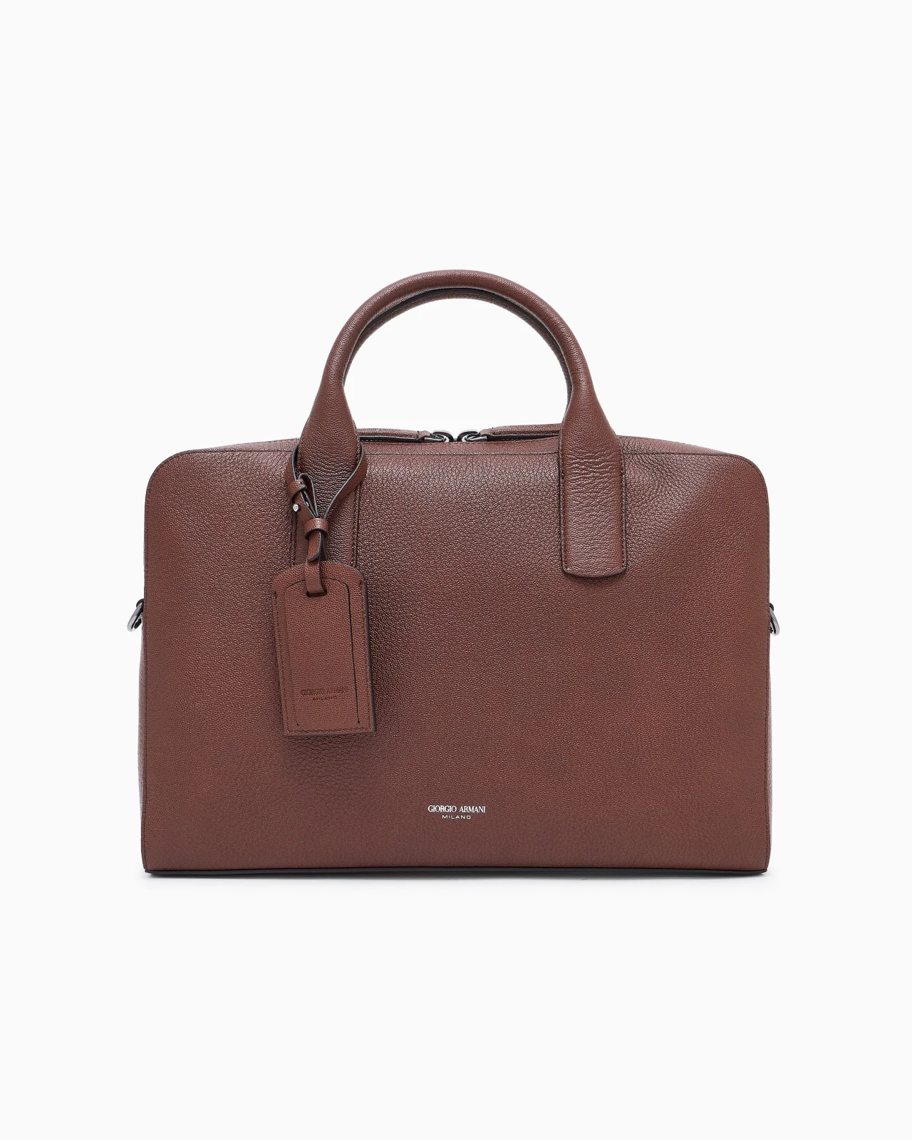 PEBBLED LEATHER BRIEFCASE - 1