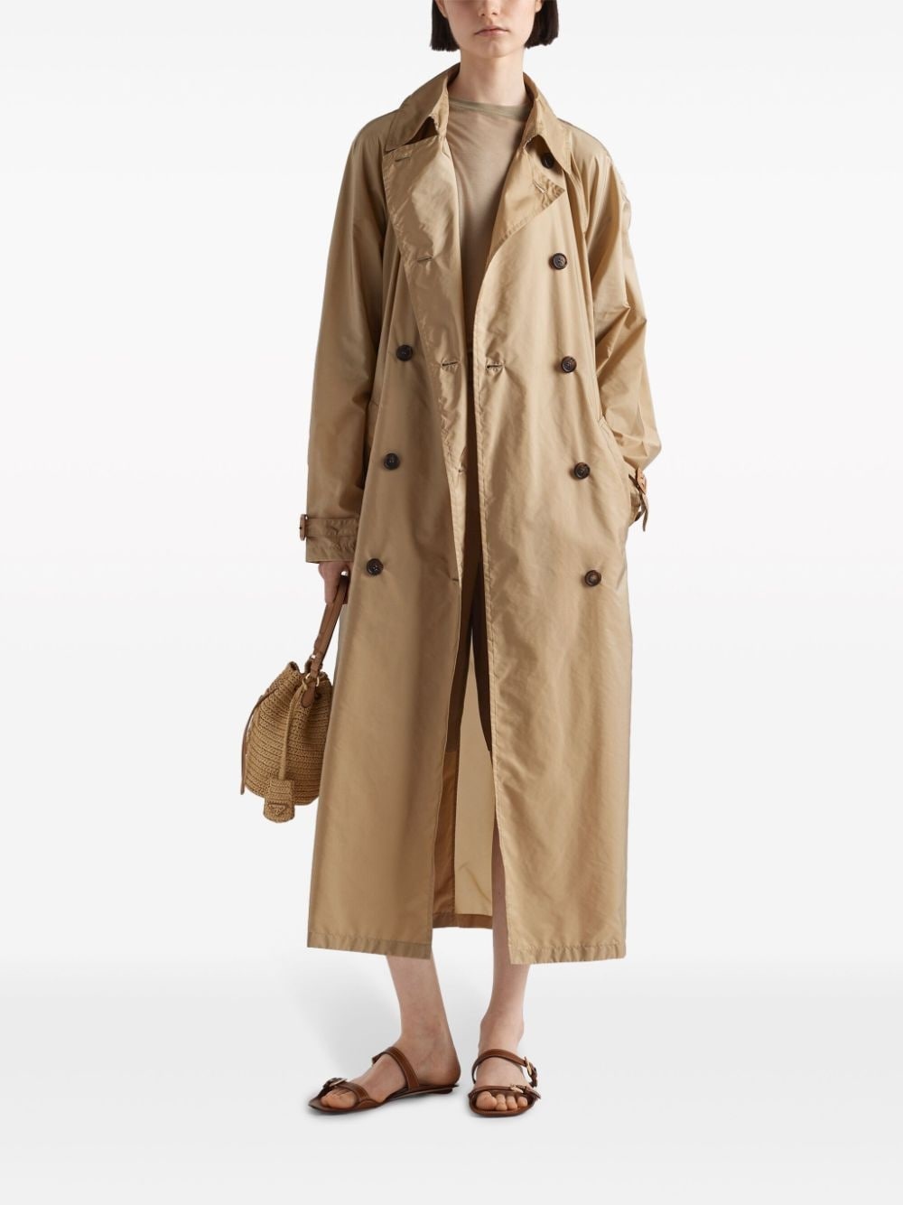 Re-Nylon belted trench coat - 2