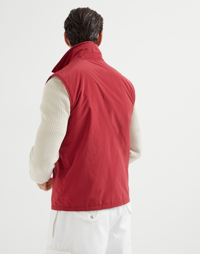 Brunello Cucinelli Water-resistant microfiber vest with Thermore® padding and shirt-style collar outlook