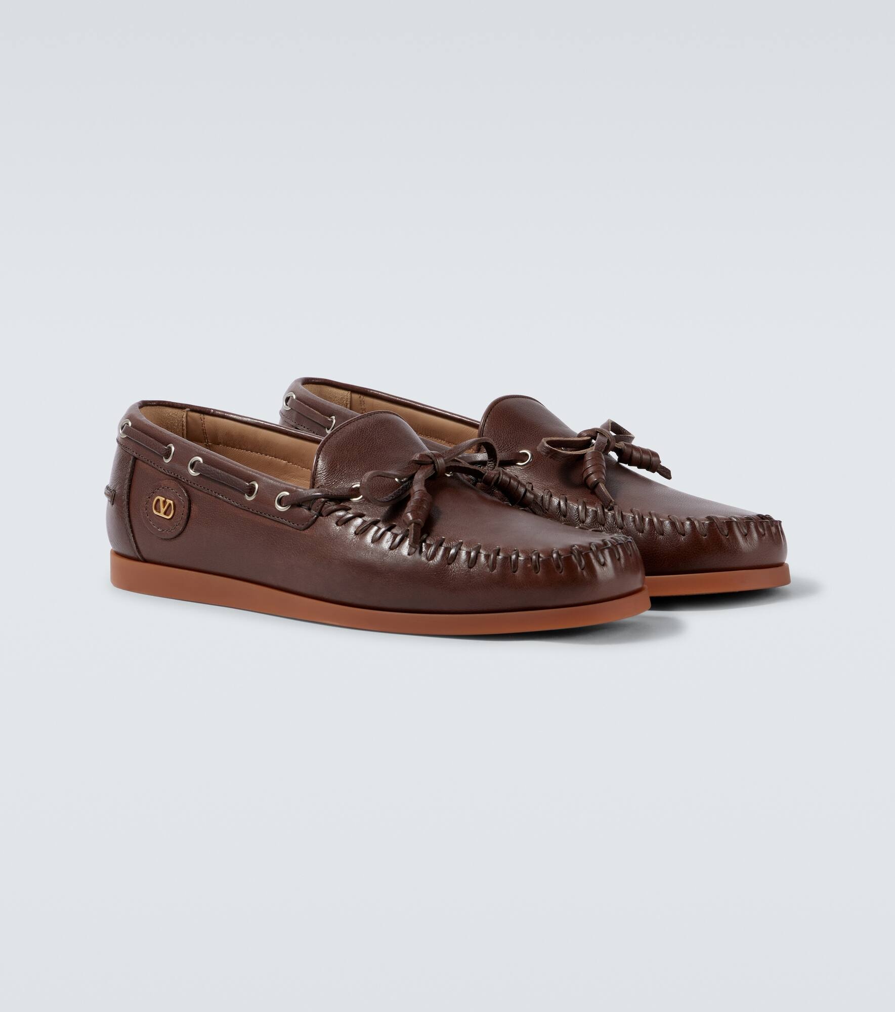 Palm Avenue leather boat shoes - 5