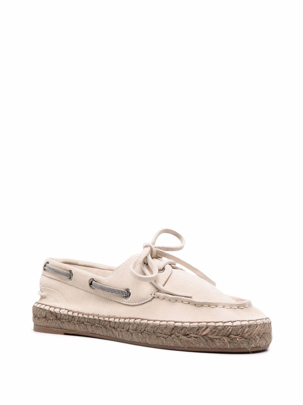lace-up suede loafers - 2